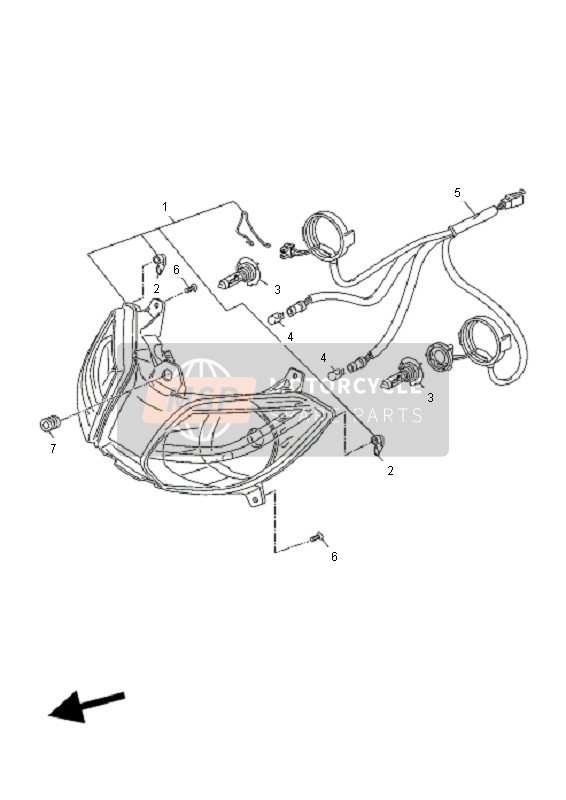 37PH410A0000, Head Light Unit, Yamaha, 0